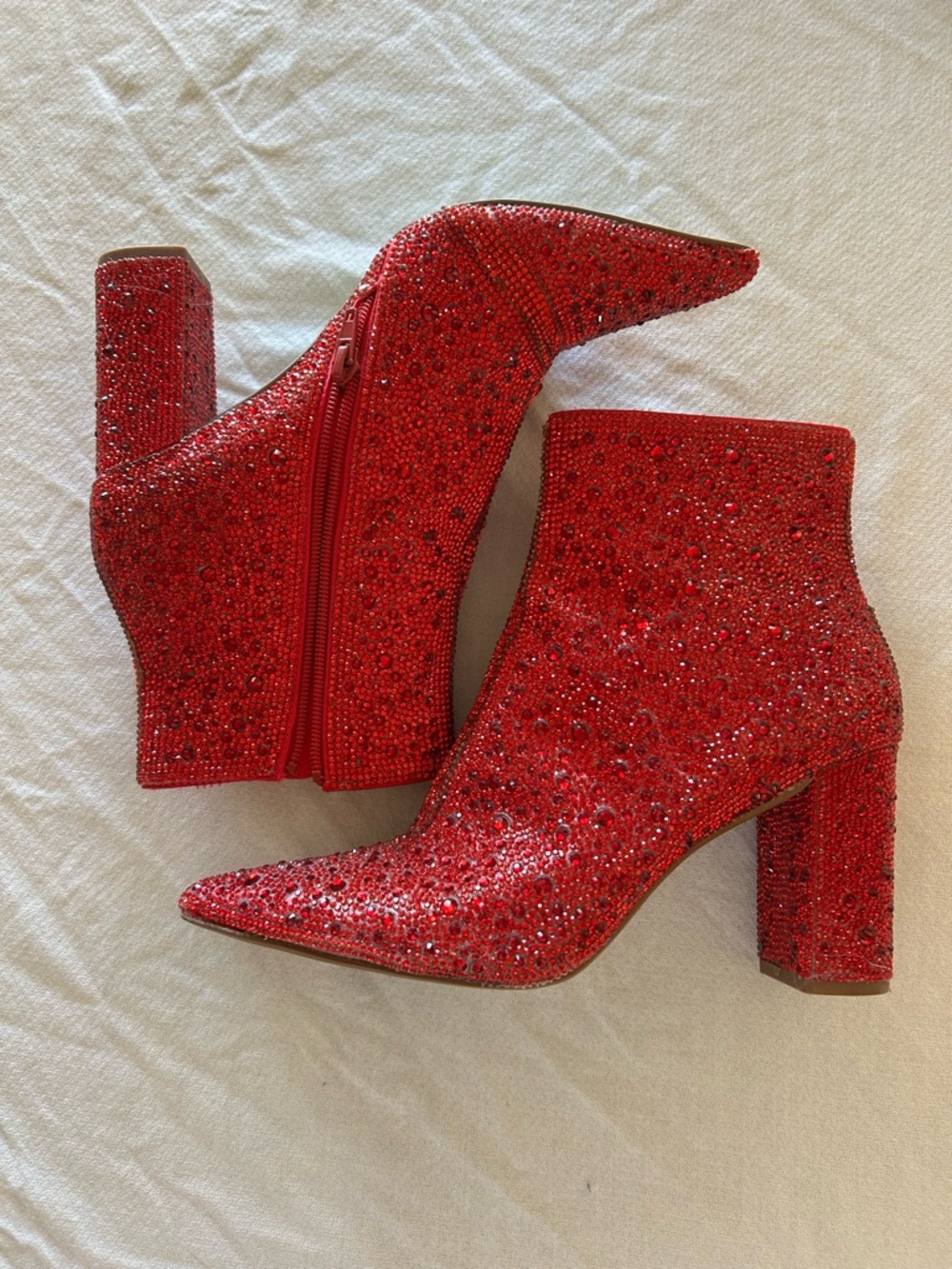 Betsy Johnson Cady Women’s Size 9 Crystal Embellished Pointed-Toe Ankle Booties - Picture 7 of 11